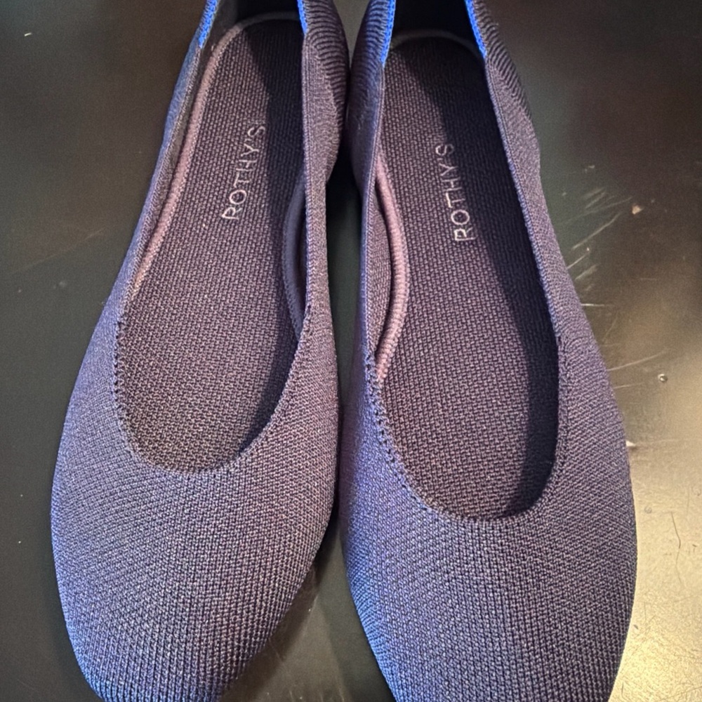 Rothy's Women's Navy Knit Ballet Flats - Deep Navy